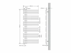 Hot Radiador toallero de baño Iron EM de acero mate 600x1400 mm Toallero Eléctrico