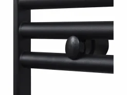 Best vidaxl Radiador toallero de baño recto 600 x 764 mm Negro