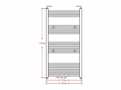 Best Radiador toallero de baño recto 600 x 1160 mm Toallero Eléctrico
