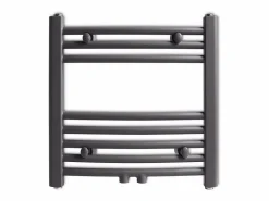 New vidaxl Radiador toallero de baño curvo 480x480 mm Gris
