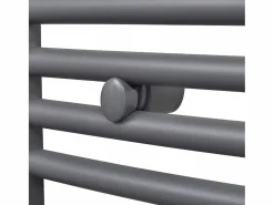 New vidaxl Radiador toallero de baño curvo 480x480 mm Gris