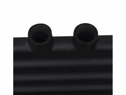 vidaxl Radiador toallero de baño recto 600 x 1160 mm Negro