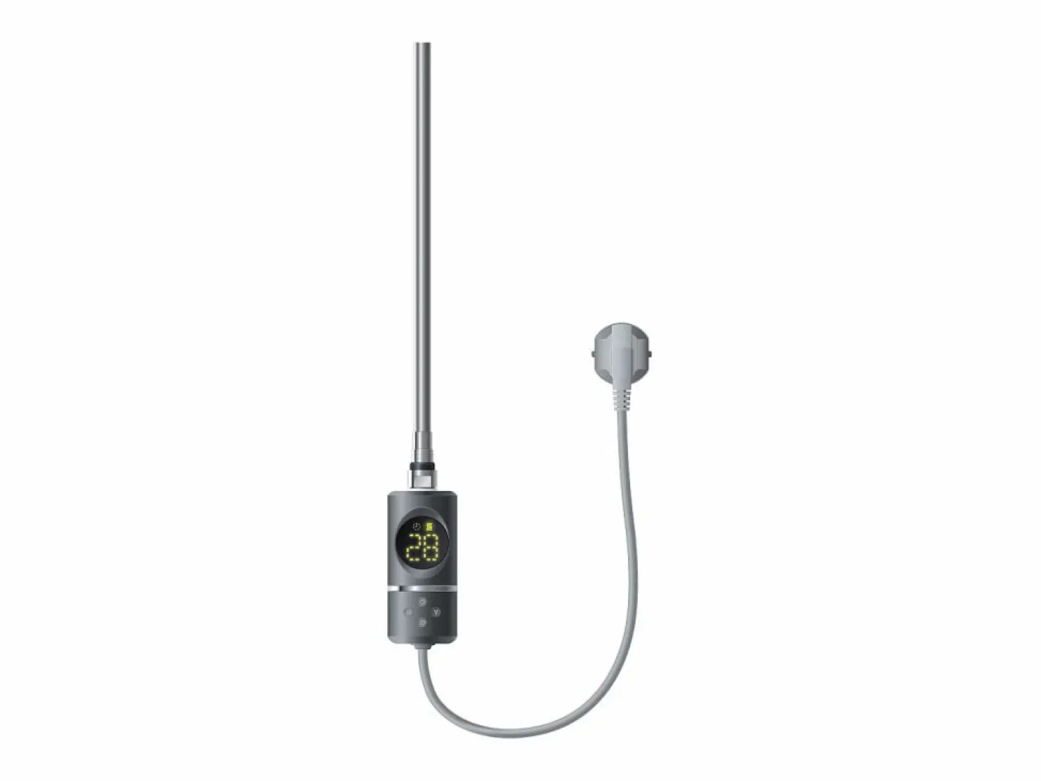 Online LuxeBath Radiador toallero eléctrico antracita 500 x 1000 mm con elemento calefactor 300W Gris antracita