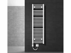 Outlet LuxeBath Radiador toallero eléctrico con resistencia 1200W, 400 x 1500 mm, , recto Blanco