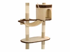 Clearance Clicnbuy Rascador de gato de pared postes de sisal 194 cm beige y marrón Multicolor