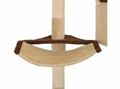 Clearance Clicnbuy Rascador de gato de pared postes de sisal 194 cm beige y marrón Multicolor