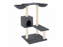 Clicnbuy Rascador para gatos con postes oscuro 82 cm