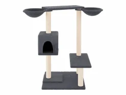 Clicnbuy Rascador para gatos con postes oscuro 82 cm