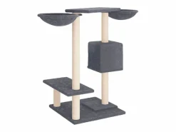 Clicnbuy Rascador para gatos con postes oscuro 82 cm