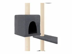 Clicnbuy Rascador para gatos con postes oscuro 82 cm