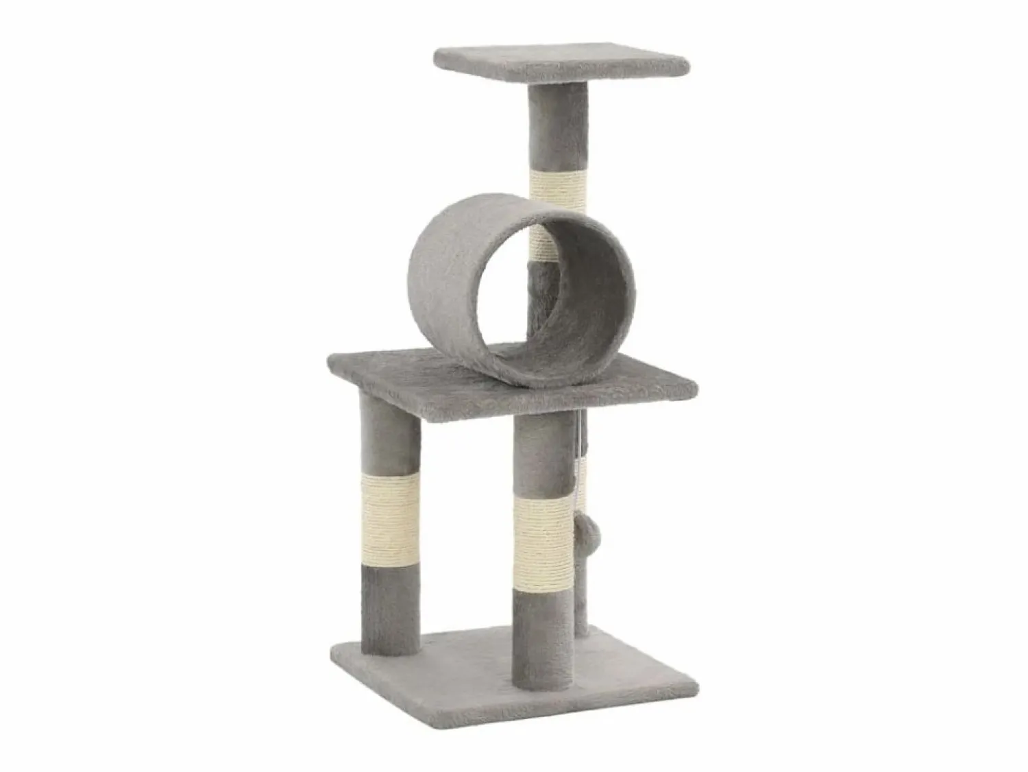 Best Clicnbuy Rascador para gatos con poste de sisal 65 cm Gris