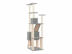 Clicnbuy Rascador para gatos con postes de sisal claro 190 cm