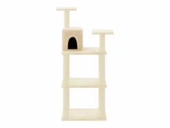 Clicnbuy Rascador para gatos con postes de sisal color 118,5 cm Crema