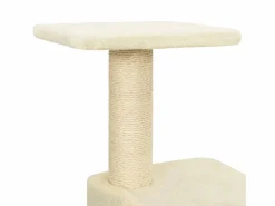 Clicnbuy Rascador para gatos con postes de sisal color 118,5 cm Crema