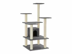 Discount Clicnbuy Rascador para gatos con postes de sisal oscuro 110 cm Gris