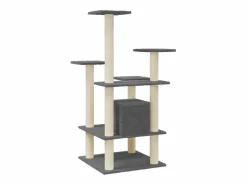 Discount Clicnbuy Rascador para gatos con postes de sisal oscuro 110 cm Gris