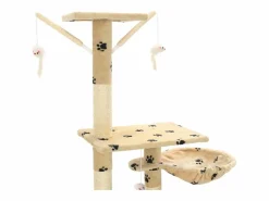 Hot Rascador para gatos con poste de sisal 230-250 cm huellas Juego De Animales