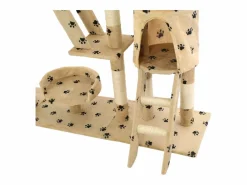 Hot Rascador para gatos con poste de sisal 230-250 cm huellas Juego De Animales