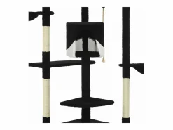 Sale Rascador para gatos con poste de sisal y blanco 203 cm ES246705 Juego De Animales
