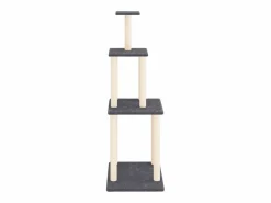 Outlet Rascador para gatos con postes de sisal oscuro 149 cm Juego De Animales