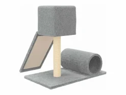 New Clicnbuy Rascador para gatos con postes de sisal claro 59 cm Gris