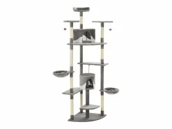 Outlet Rascador para gatos con poste de sisal 203 cm y blanco Juego De Animales