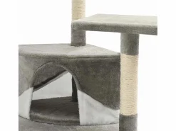 Outlet Rascador para gatos con poste de sisal 203 cm y blanco Juego De Animales