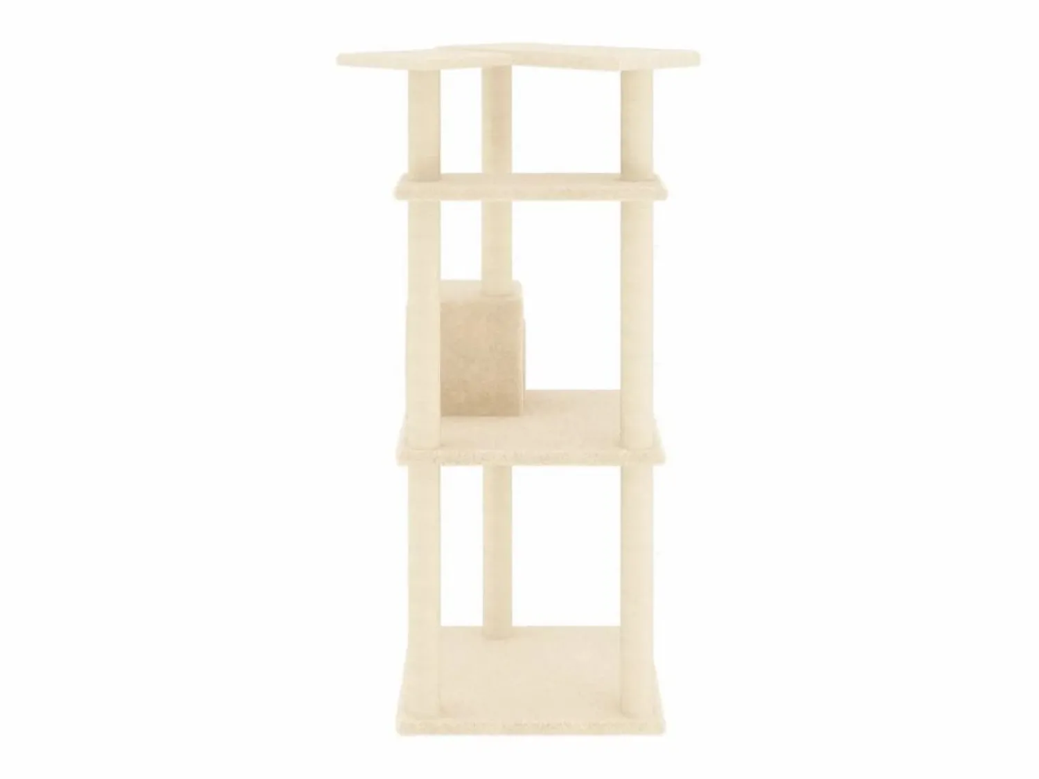 Clicnbuy Rascador para gatos con postes de sisal color 123 cm