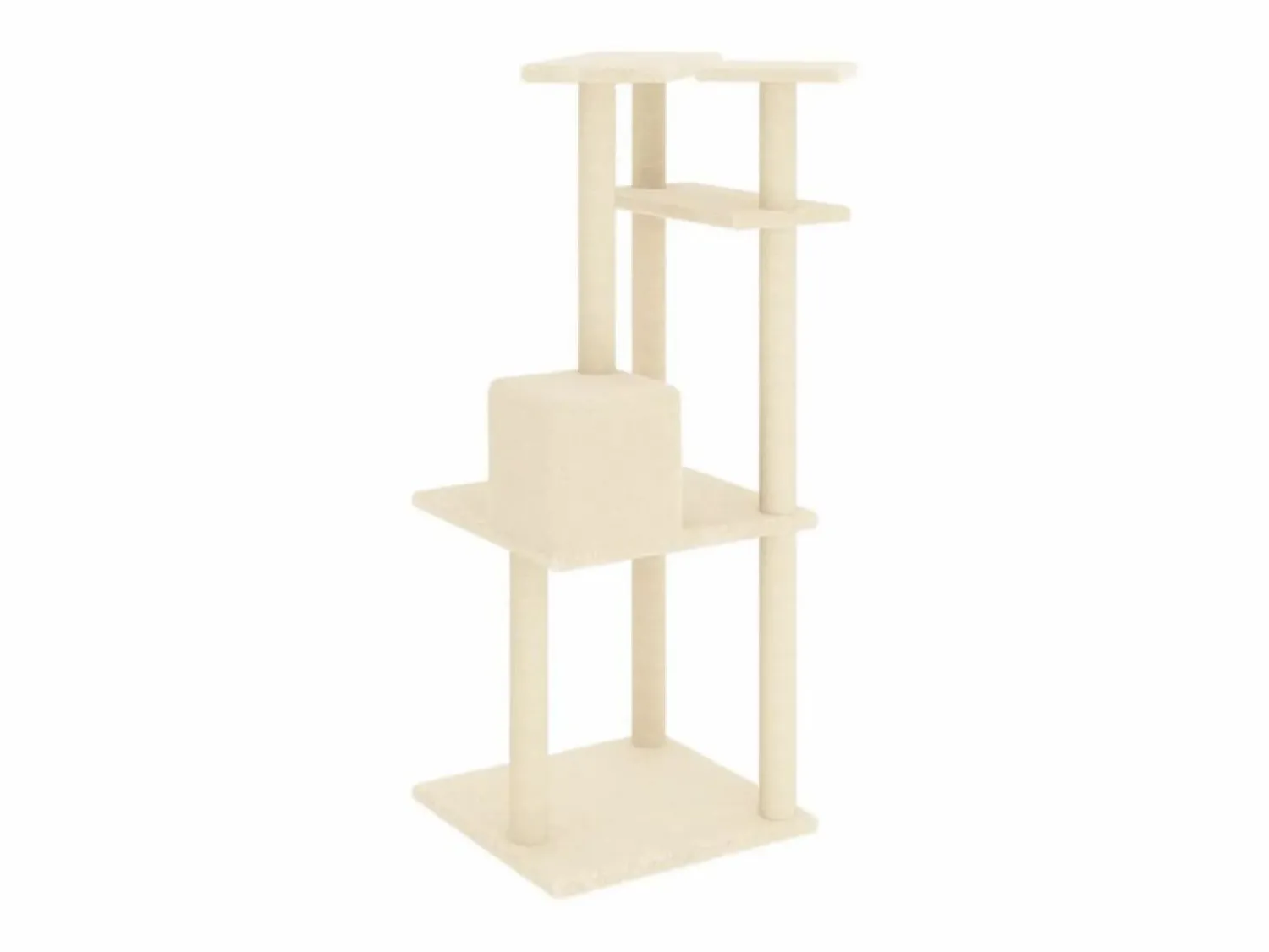 Clicnbuy Rascador para gatos con postes de sisal color 123 cm