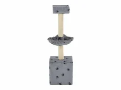 Discount Clicnbuy Rascador para gatos con poste de sisal 105 cm huellas Gris