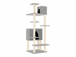 Online Rascador para gatos con postes de sisal claro 154 cm Juego De Animales
