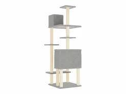 Online Rascador para gatos con postes de sisal claro 154 cm Juego De Animales