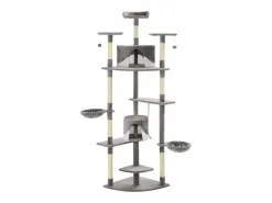Discount Rascador para gatos con poste de sisal 203 cm y blanco ES387811 Juego De Animales