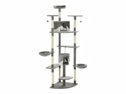 Discount Rascador para gatos con poste de sisal 203 cm y blanco ES387811 Juego De Animales