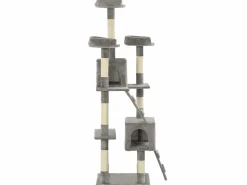 New Clicnbuy Rascador para gatos con poste rascador de sisal 170 cm Gris