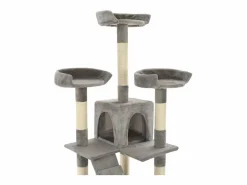 New Clicnbuy Rascador para gatos con poste rascador de sisal 170 cm Gris