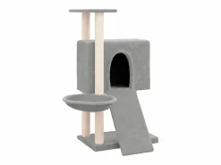 Clicnbuy Rascador para gatos con postes de sisal claro 96 cm