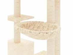 Hot Rascador para gatos con postes de sisal color 142 cm Juego De Animales