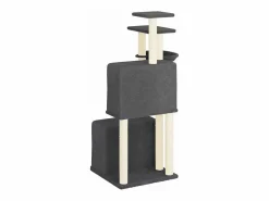 Clicnbuy Rascador para gatos con postes de sisal oscuro 122 cm