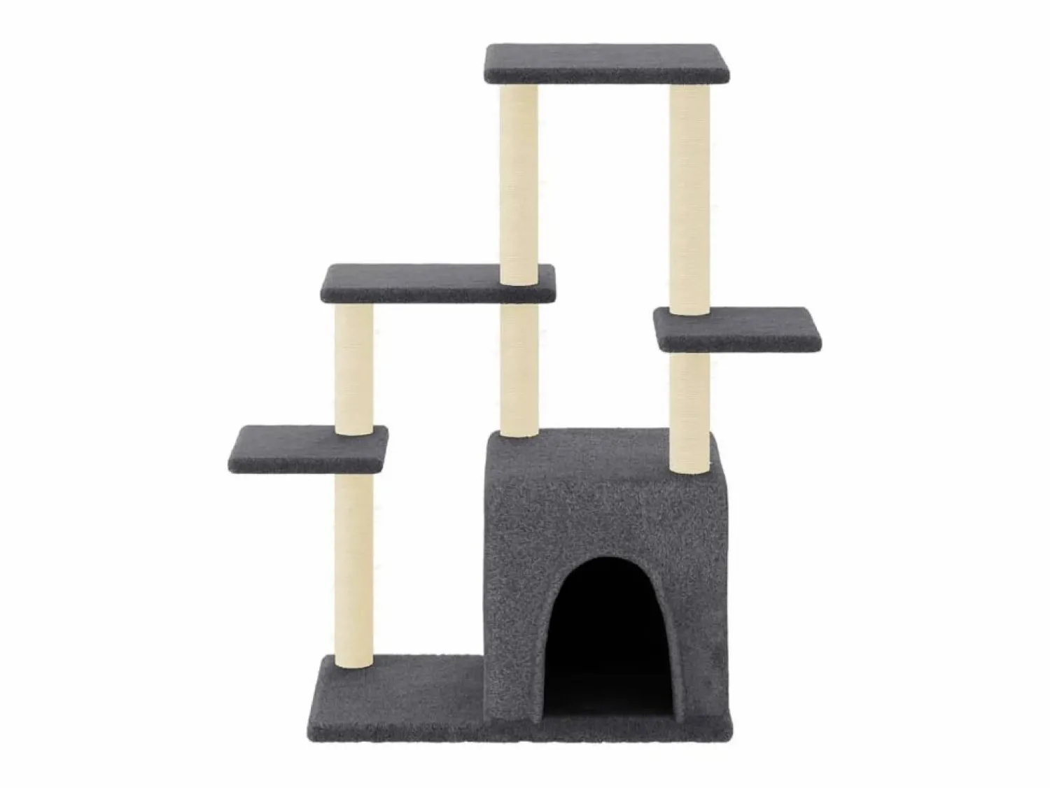 Sale Clicnbuy Rascador para gatos con postes de sisal oscuro 97,5 cm Gris