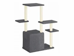 Sale Clicnbuy Rascador para gatos con postes de sisal oscuro 97,5 cm Gris