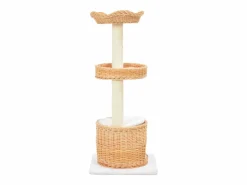 Clicnbuy Rascador para gatos con poste de sisal madera natural de sauce