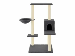 Hot Clicnbuy Rascador para gatos con postes de sisal oscuro 95 cm Gris