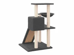 Discount Rascador para gatos con postes de sisal oscuro 82 cm Juego De Animales
