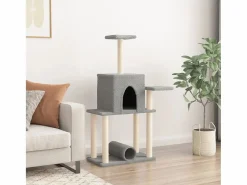 Clearance Rascador para gatos con postes de sisal claro 122 cm Juego De Animales