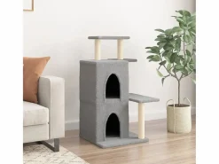 Best Rascador para gatos con postes de sisal claro 97 cm Juego De Animales