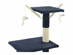Best Clicnbuy Rascador para gatos con poste de sisal 138 cm oscuro Azul