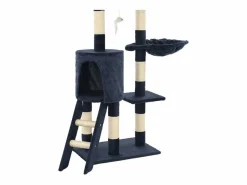 Best Clicnbuy Rascador para gatos con poste de sisal 138 cm oscuro Azul
