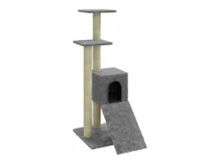 Clicnbuy Rascador para gatos con postes de sisal claro 92 cm