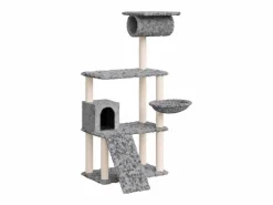 Outlet Rascador para gatos con postes de sisal claro 131 cm Juego De Animales